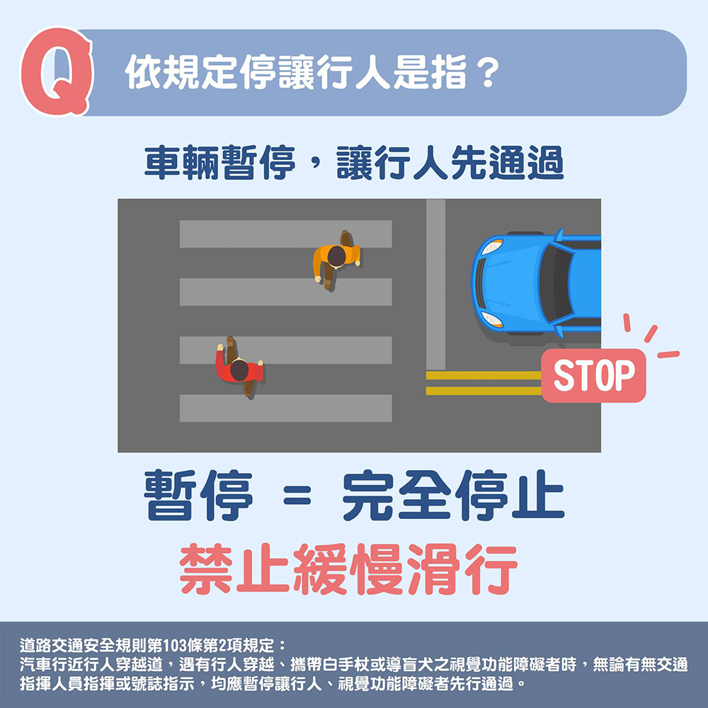 01依規定禮讓行人